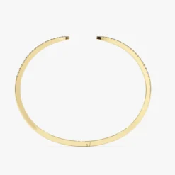 14k Cuff Diamond Bangle Bracelet 0.50 ctw