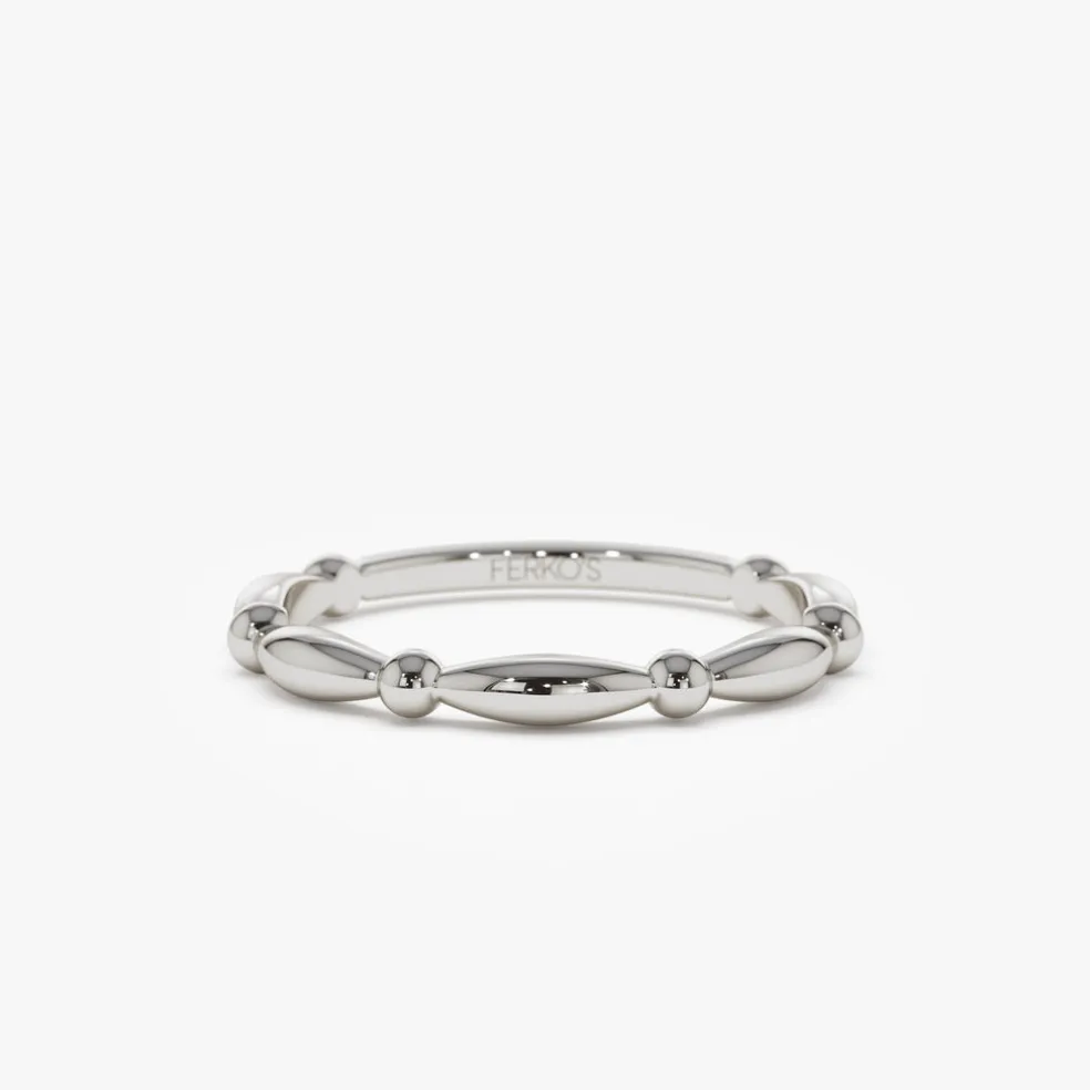 14K Cute Bead Stacking Band