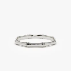 14k Dainty Minimal Bamboo Gold Ring