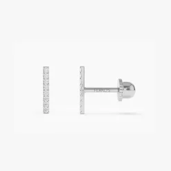 14k Diamond Bar Helix Piercing