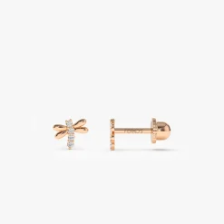 14k Diamond Bee Helix Piercing