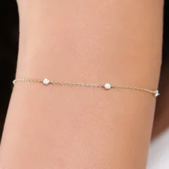 14k Diamond by The Yard Solitaire Bracelet