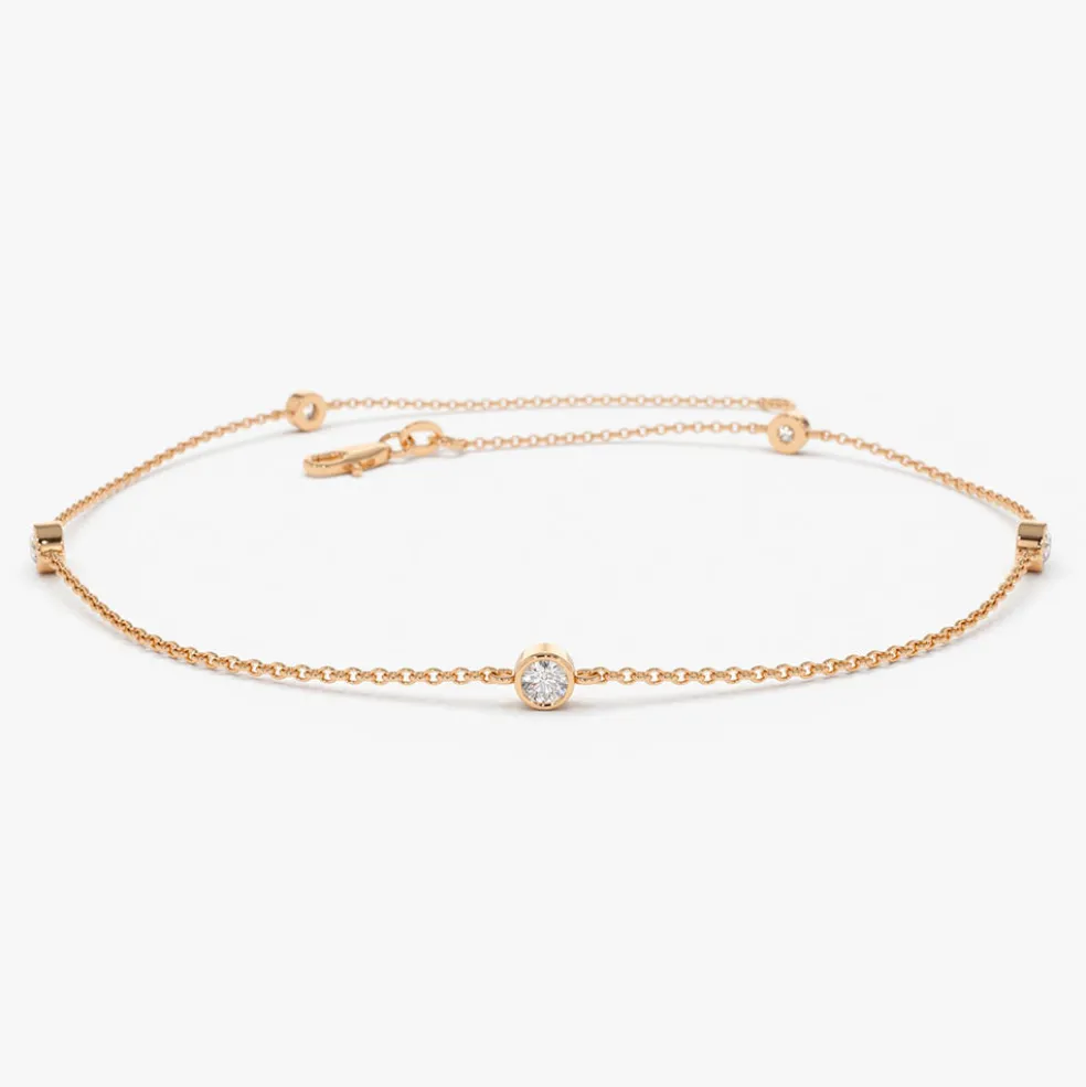 14k Diamond by The Yard Solitaire Bracelet