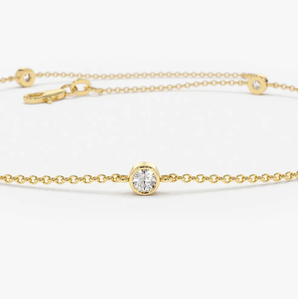 14k Diamond by The Yard Solitaire Bracelet