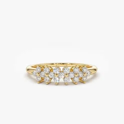 14k Diamond Cluster Anniversary Ring