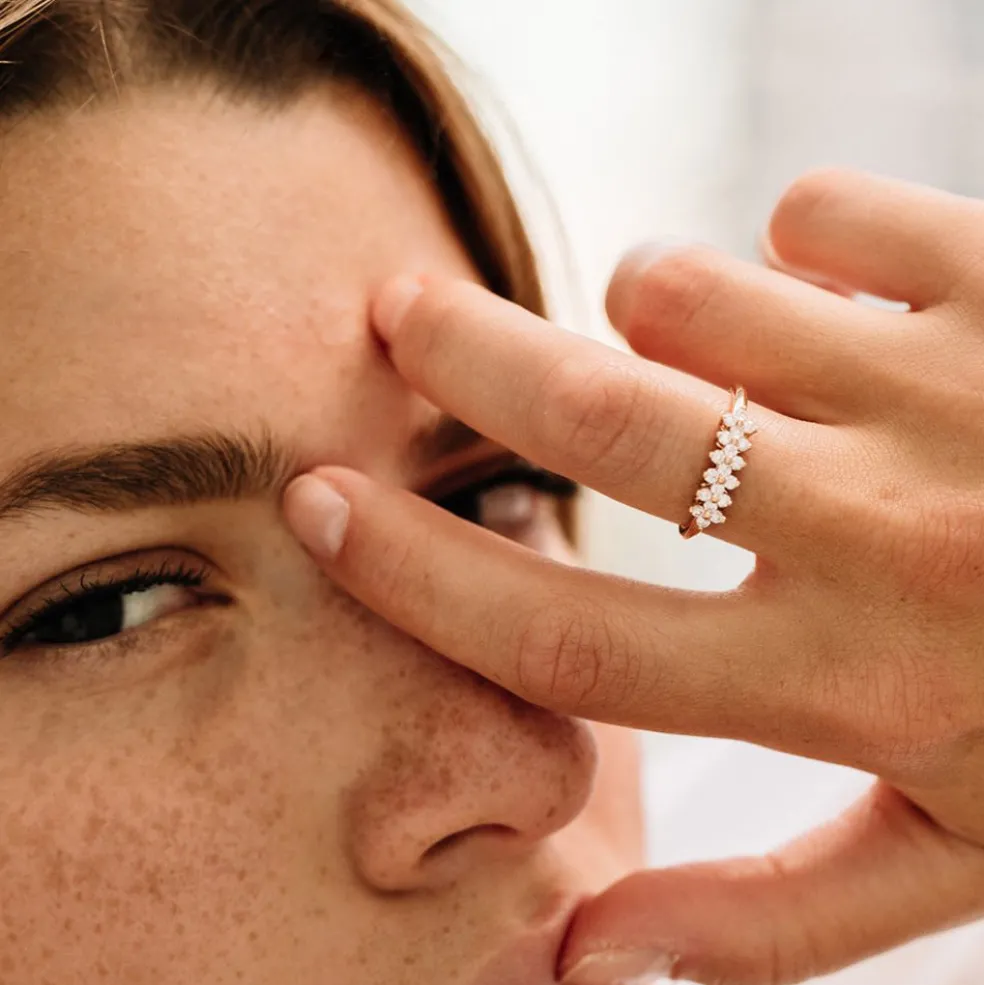 14k Diamond Cluster Anniversary Ring