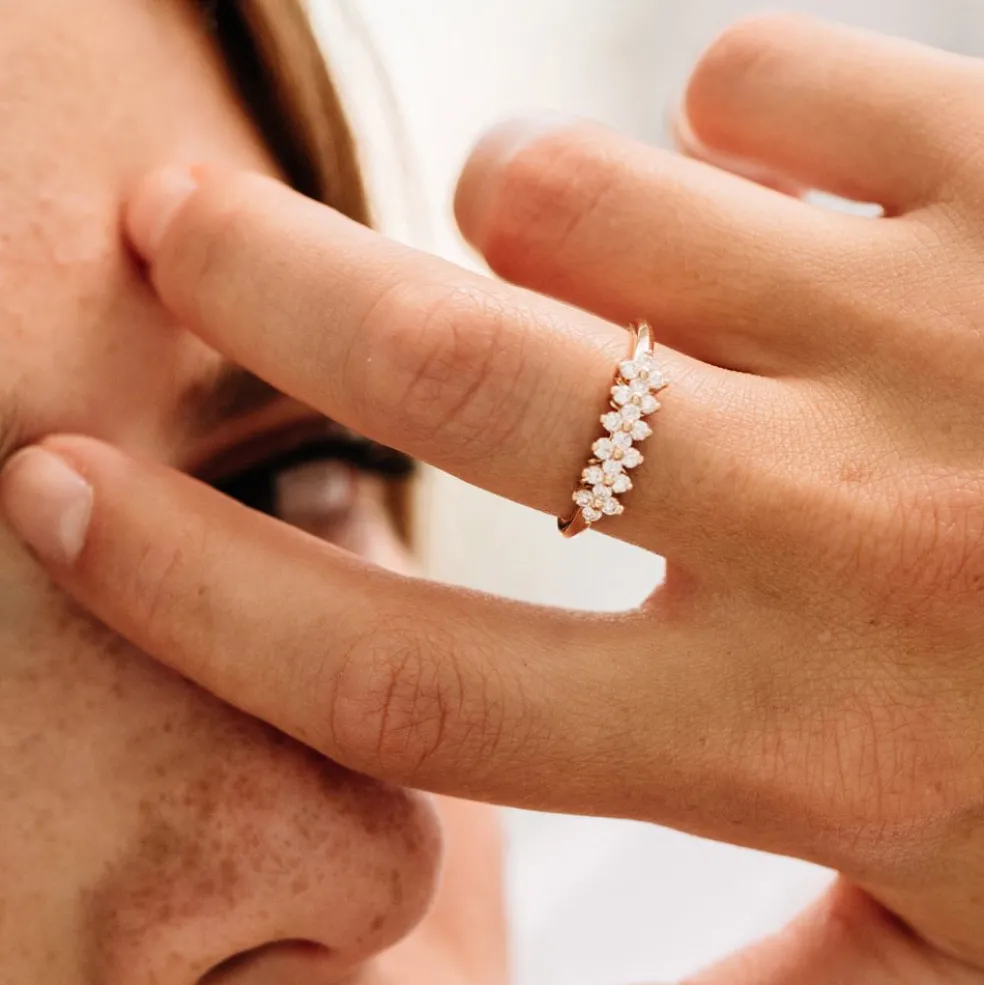 14k Diamond Cluster Anniversary Ring