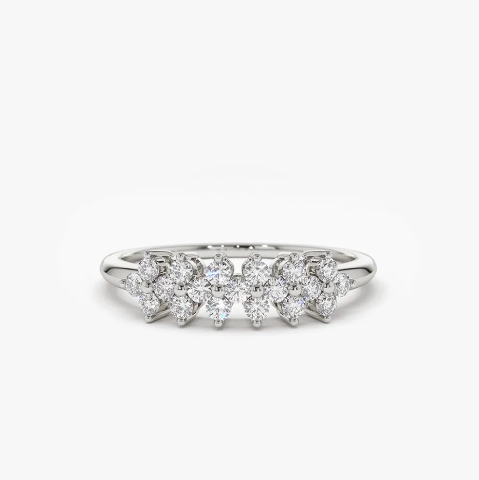 14k Diamond Cluster Anniversary Ring