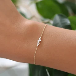 14k Diamond Cluster Bracelet