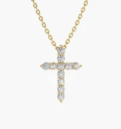 14k Diamond Cross Necklace