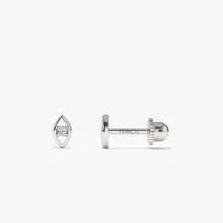 14k Diamond Evil Eye Helix Piercing