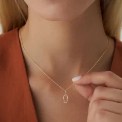 14k Diamond Hamsa Necklace