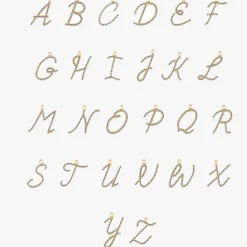 14k Diamond Script Initial Necklace