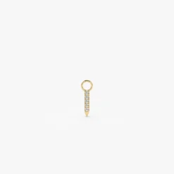 14k Diamond Spike Hoop Charm