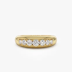 14k Dome Diamond Ring
