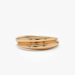 14k Dome Dual Band Stackable Statement Ring