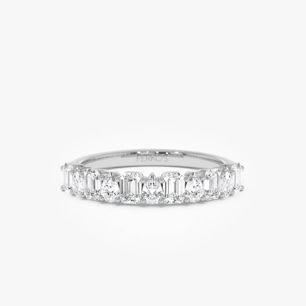 14k Emerald and Pear Shape Diamond Ring