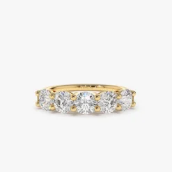 14k Five Stone 1ctw Wire Basket Diamond Ring