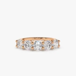 14k Five Stone 1ctw Wire Basket Diamond Ring