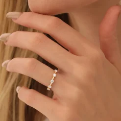 14k Five Stone Prong Setting Diamond Ring 0.50ctw