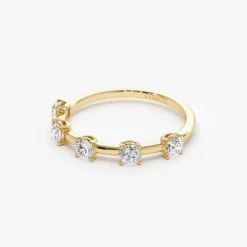14k Five Stone Prong Setting Diamond Ring 0.50ctw