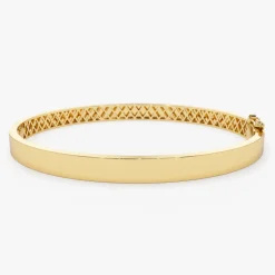 14k Flat Stackable Gold Bangle