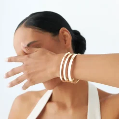 14k Flat Stackable Gold Bangle