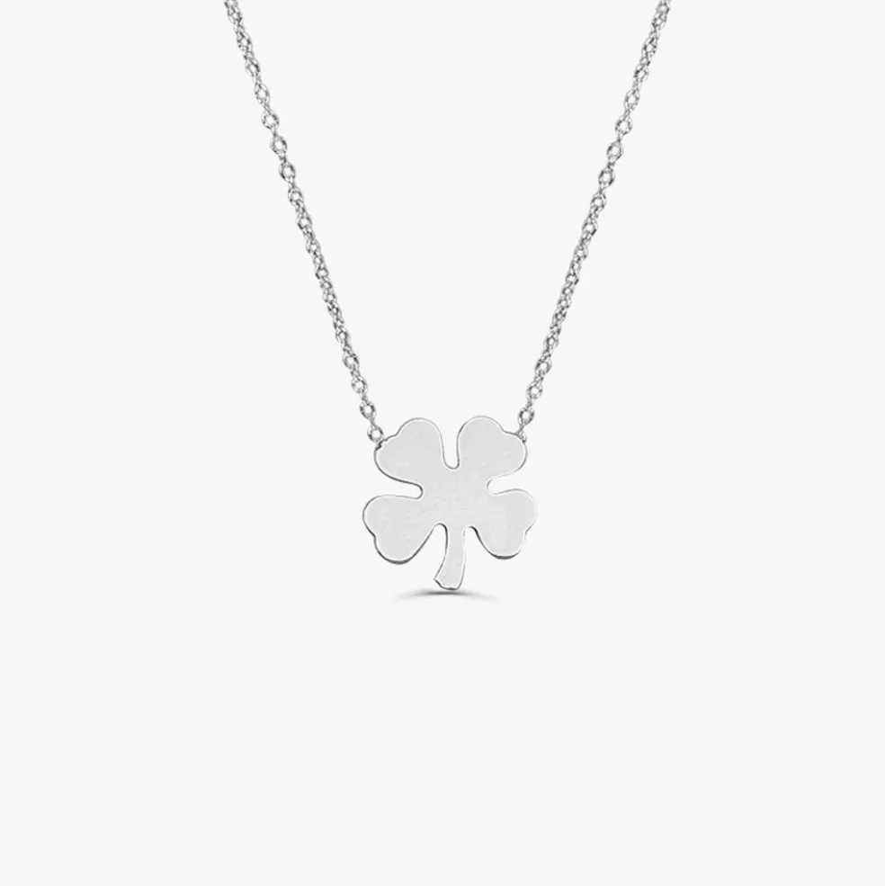 14K Four Leaf Clover Charm Necklace