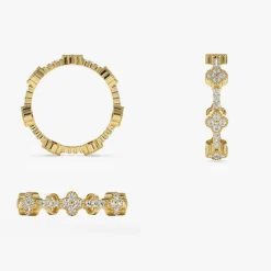 14k Full Eternity Clover Diamond Ring