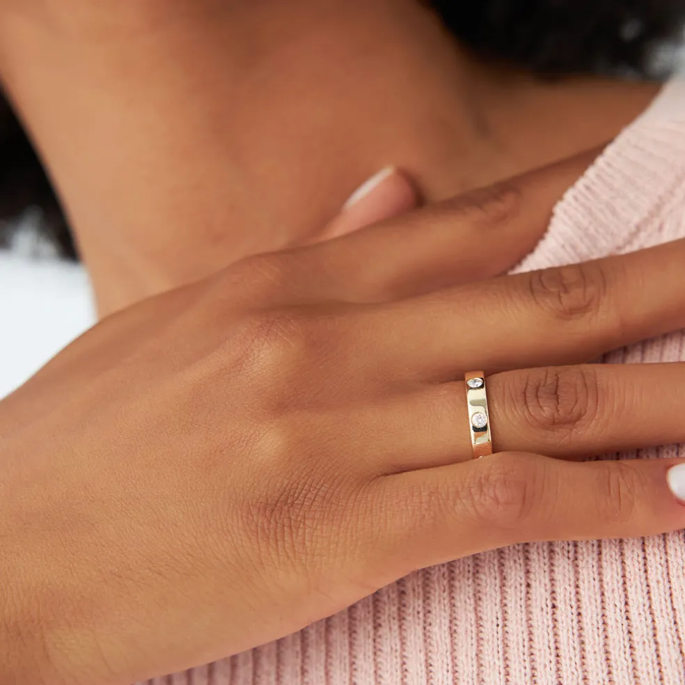 14k Full Eternity Flush Setting Round Diamond Band