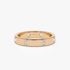 14k Full Eternity Flush Setting Round Diamond Band