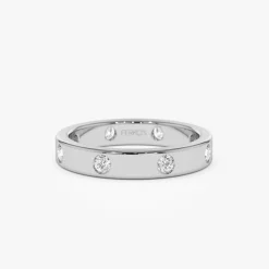 14k Full Eternity Flush Setting Round Diamond Band