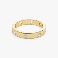 14k Full Eternity Flush Setting Round Diamond Band