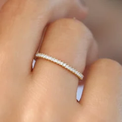14k Full Eternity Petite Diamond Ring
