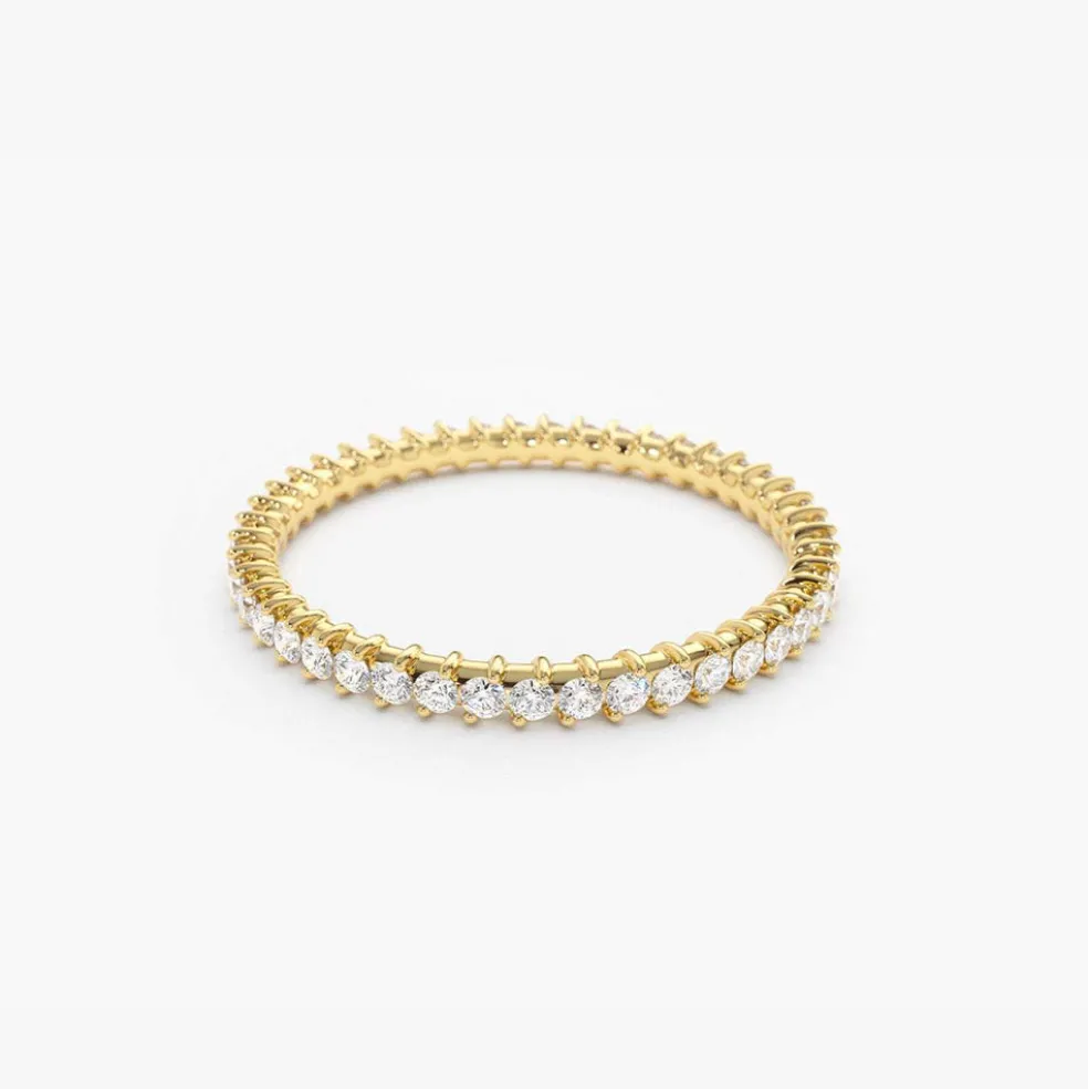 14k Full Eternity Petite Diamond Ring