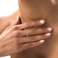 14K Gemini Zodiac Charm Necklace