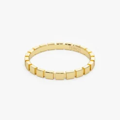 14K Geometric Square Stacking Ring
