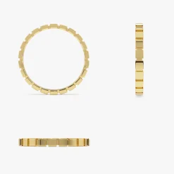 14K Geometric Square Stacking Ring