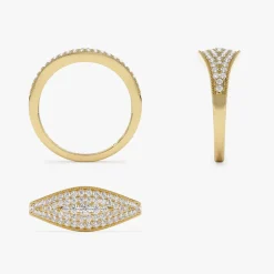 14k Glamorous Pave Setting Diamond Ring