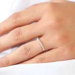 14K Gold 3 Prong Diamond Wedding Ring
