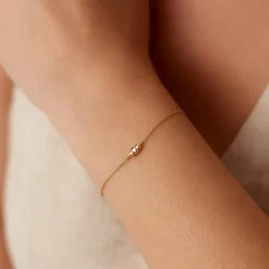 14K Gold Art Deco Chain Bracelet