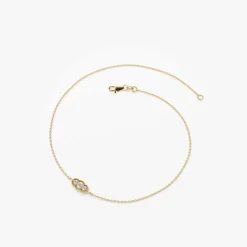 14K Gold Art Deco Chain Bracelet