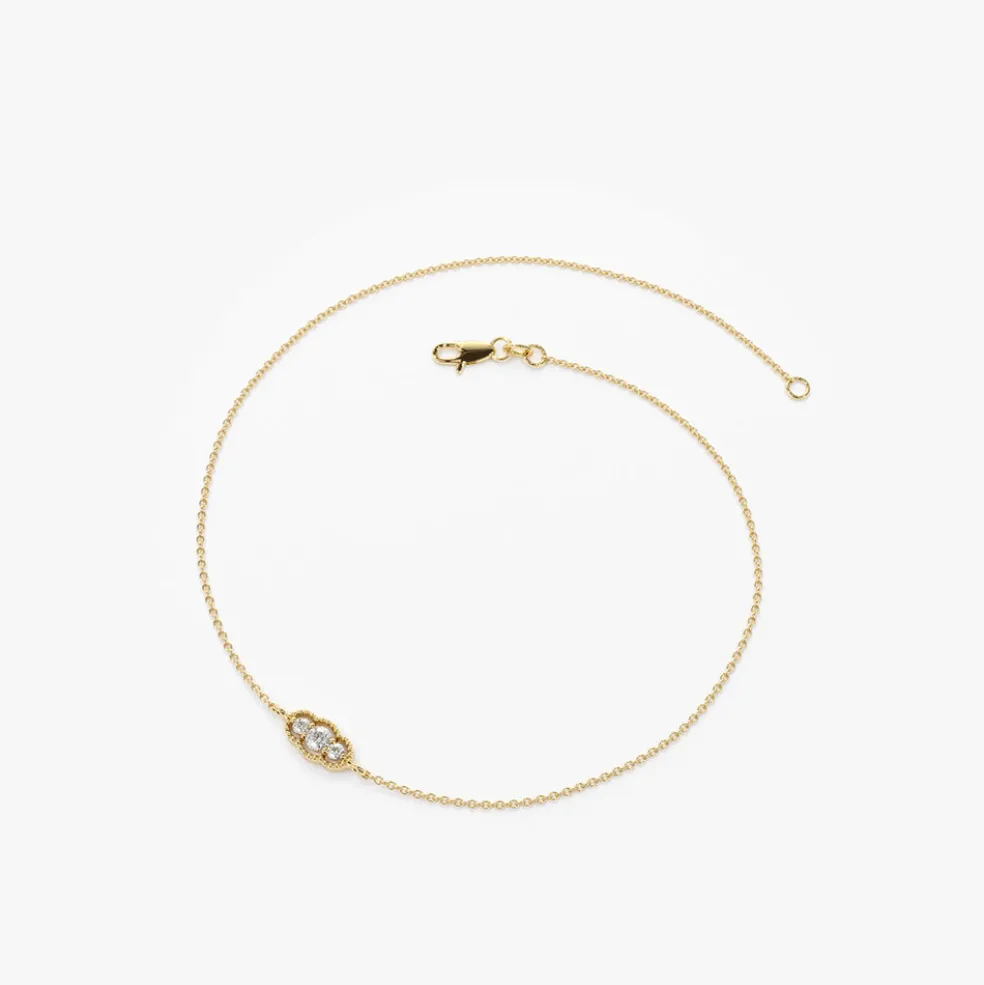 14K Gold Art Deco Chain Bracelet