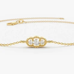 14K Gold Art Deco Chain Bracelet