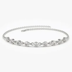 14K Gold Bezel Set Diamond Bracelet