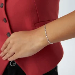 14K Gold Bezel Setting Diamond Tennis Bracelet