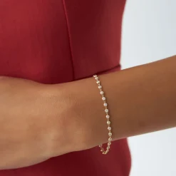 14K Gold Bezel Setting Diamond Tennis Bracelet