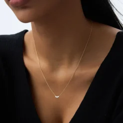 14K Gold Classic Trio Diamond Necklace