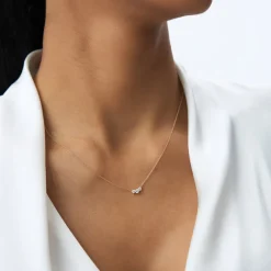 14K Gold Classic Trio Diamond Necklace