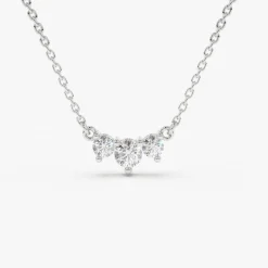 14K Gold Classic Trio Diamond Necklace
